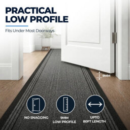 "Bravich Grey Hallway Runner 66 X 244Cm (2'2"" X 8')" - thumbnail 8