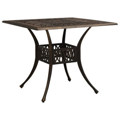 Berkfield Garden Table Bronze 90X90X73 Cm Cast Aluminium - image 1