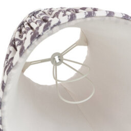 Loops Elegant Set Of 2 Handcrafted 16Cm Tapered Cylinder Lamp Shades In Pearl Grey Fabric - thumbnail 4