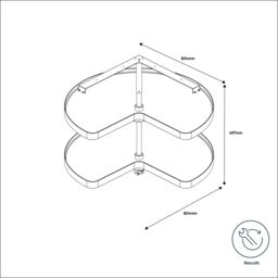 GoodHome Corner Cabinet Carousel 10Kg - thumbnail 8