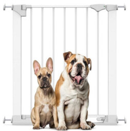 Bettacare Safestep Dog Gate, White, 68Cm - 75Cm, Extra Low Walkthrough, Pressure Fit Safety Gate, Pet Gate For Stairs And Doors - thumbnail 1