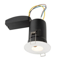 Luminosa Lighting Luminosa Shieldplus Fire Rated 1 Light Bathroom Recessed Light Matt White, Glass Ip65, Gu10 - thumbnail 3