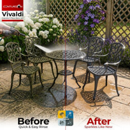 Centurion Supports Centurion Vivaldi Black 5-Piece Cast Aluminium Garden Bistro Set - Baroque Design For Patio, Balcony & Conservatory - thumbnail 6