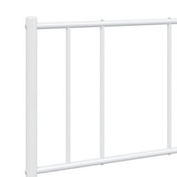 Vidaxl Metal Bed Frame Without Mattress With Headboard White 120X200Cm - thumbnail 9