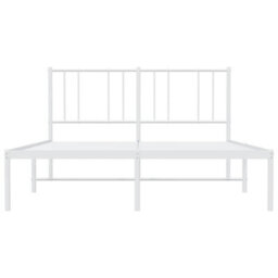 Vidaxl Metal Bed Frame Without Mattress With Headboard White 120X200Cm - thumbnail 6