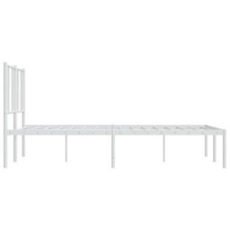 Vidaxl Metal Bed Frame Without Mattress With Headboard White 120X200Cm - thumbnail 7