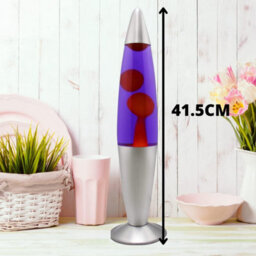 Trendi 16 Inch Motion Lava Lamp Aluminium Base Relaxation Room Decoration Pink Wax Purple Liquid - thumbnail 5