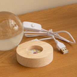 Samuel Alexander 10Cm Usb Powered Light Up Christmas Decoration 3D Robin Glass Globe - thumbnail 7