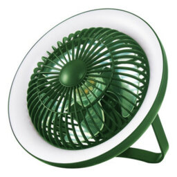 DAR Turbo Rechargeable Desk Fan With Lamp Green Led - thumbnail 1