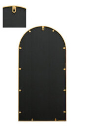 Mirroroutlet The Arcus Gold Metal Framed Arched Garden Wall Mirror 80Cm X 40Cm - thumbnail 4
