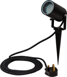 Netagon Luxform Lighting Onyx Water Resistant 230V 4W Led Outdoor Spotlight With Ground Spike And 3M Mains Cable - thumbnail 1