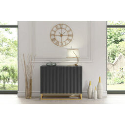 Creative Furniture Ripple Sideboard 100Cm - Dark Grey With Fluted Doors - thumbnail 2