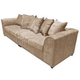 Furnishings For Less UK Monaco Chenille Fabric Long 4 Seater Sofa  Beige - thumbnail 5