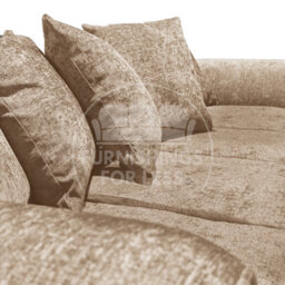 Furnishings For Less UK Monaco Chenille Fabric Long 4 Seater Sofa  Beige - thumbnail 6