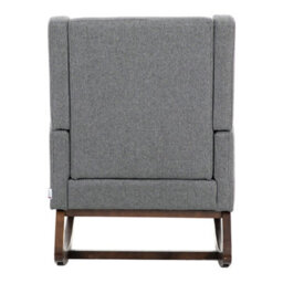 Living And Home Teddy Fleece Upholstered Wood Base Rocking Chair With Charging Ports - thumbnail 4