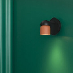 Luminosa Lighting Luminosa Coco Wall Spotlight Black, Terracota 1X Gu10 - thumbnail 2