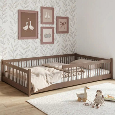 Arte Junior Milk Chocolate 120 X 200Cm European Small Double Low Bed - Foam/bonnell Mattress Included - image 1