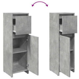 Vidaxl Bathroom Cabinet Concrete Grey 30X30X95 Cm Engineered Wood - thumbnail 7