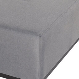 Beliani Water-Resistant Grey Fabric Ottoman With Matt-Black Aluminium Legs, Square Pouffe W83 X D83 X H38Cm - thumbnail 5