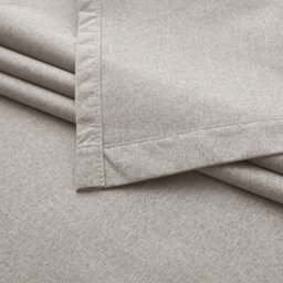 Bedlooms Beige Linen Curtain 100% Blackout Thermal Insulated Eyelet Curtain (Pair) 90 X 90 Inches With Tie Back Two - thumbnail 8