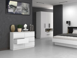 Chest Of Drawers Topeshop Malwa M6 White 6 Drawer 120 X 75 X 40 Cm - thumbnail 6