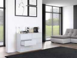Chest Of Drawers Topeshop Malwa M6 White 6 Drawer 120 X 75 X 40 Cm - thumbnail 7