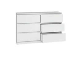 Chest Of Drawers Topeshop Malwa M6 White 6 Drawer 120 X 75 X 40 Cm - thumbnail 1