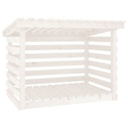 Walplus Firewood Rack White 108X73X79 Cm Solid Wood Pine - thumbnail 2