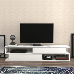 Decorotika Cortez Tv Stand Tv Unit For Tv's Up To 72 Inch White - thumbnail 3
