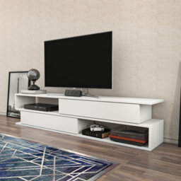 Decorotika Cortez Tv Stand Tv Unit For Tv's Up To 72 Inch White - thumbnail 1