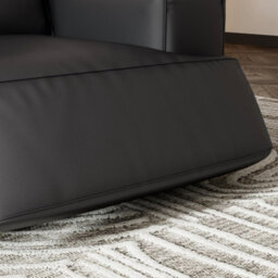 Valencia Valentina Leather Loveseat Recliner Sofa Black Nappa 11000 Leather Kiln-Dried Wood Adjustable Headrest - thumbnail 6
