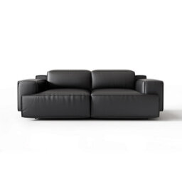 Valencia Valentina Leather Loveseat Recliner Sofa Black Nappa 11000 Leather Kiln-Dried Wood Adjustable Headrest - thumbnail 8