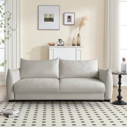 Charlotte 3 Seater Sofa Bed With Fabric Cover In Natural - thumbnail 2
