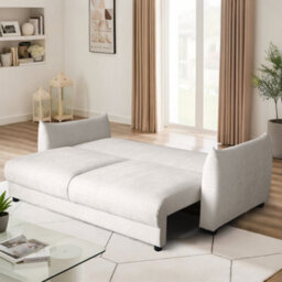 Charlotte 3 Seater Sofa Bed With Fabric Cover In Natural - thumbnail 7