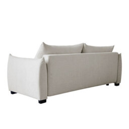 Charlotte 3 Seater Sofa Bed With Fabric Cover In Natural - thumbnail 4