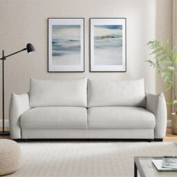 Charlotte 3 Seater Sofa Bed With Fabric Cover In Natural - thumbnail 8