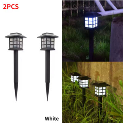 2Pcs Solar Garden Lights Outdoor Solar Pathway Light Waterproof Led Lawn Lamp For Yard Driveway Camping Decor Landscape Lighting - image 1