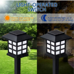 2Pcs Solar Garden Lights Outdoor Solar Pathway Light Waterproof Led Lawn Lamp For Yard Driveway Camping Decor Landscape Lighting - thumbnail 5