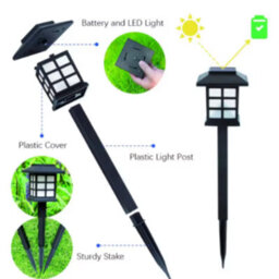 2Pcs Solar Garden Lights Outdoor Solar Pathway Light Waterproof Led Lawn Lamp For Yard Driveway Camping Decor Landscape Lighting - thumbnail 4