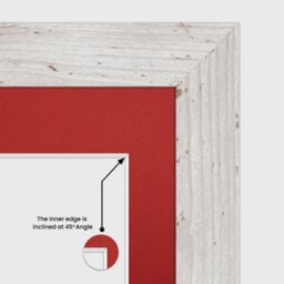 AK Frames 50X20Cm White Rustic Modern Multi Photo Frame With Crimson Mount - Holds 4 Apertures (4X) 6X4 Photos - thumbnail 7
