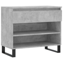 Walplus Shoe Cabinet Concrete Grey 70X36X60 Cm Engineered Wood - thumbnail 2