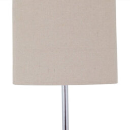 First Choice Lighting Set Of 2 Chrome Jewelled Table Lamps With Natural Linen Shades - thumbnail 4