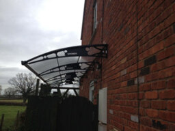 Canofix UK Canofix Door Canopy Pc 9000 Width X 1500 Projection (Black Bracket - Clear Sheet) - thumbnail 6