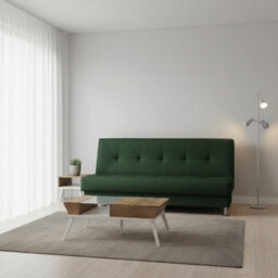 Enduro Iii Sofa Bed 193 Cm With Click Clack Mechanism Storage Comfortable Fold Out Couch With Wooden Frame Green - thumbnail 2