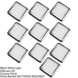 Premium Square Led Plinth Light Kit With Warm White Spotlight For Kitchen And Bathroom - thumbnail 3