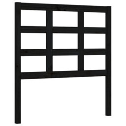 Berkfield Bed Frame With Headboard Black Small Single Solid Wood - thumbnail 8
