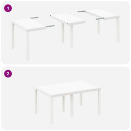Berkfield Garden Dining Set 5 Pcs White - thumbnail 9