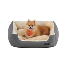 LEDREM Dog Bed Large Washable, Soft Cosy Grey Dog Sofa Bed Puppy Bed Removable Reversible Cushion Dog Beds Pet Bed - thumbnail 6