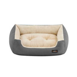 LEDREM Dog Bed Large Washable, Soft Cosy Grey Dog Sofa Bed Puppy Bed Removable Reversible Cushion Dog Beds Pet Bed - thumbnail 7