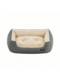 LEDREM Dog Bed Large Washable, Soft Cosy Grey Dog Sofa Bed Puppy Bed Removable Reversible Cushion Dog Beds Pet Bed - thumbnail 4